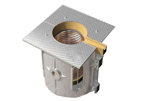 Copper Electric Induction Furnace , Crucible Melting Furnace For Casting Iron Brass