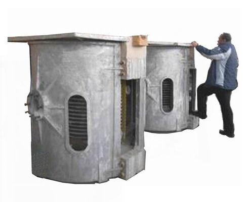Scrap Induction Aluminum Melting Furnace For Metal Steel Copper 1000HZ Frequency