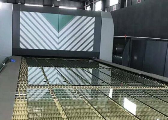 Automobile Glass Tempering Line Tempered Glass Making Machine 1 Year Warranty
