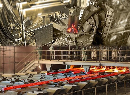 Alloy Steel Industrial Electric Furnace , Electric Iron Furnace High Current Conductor System