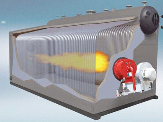 Automatic Propane Water Boiler , Gas Fired Central Heating 7MW Longitudinally