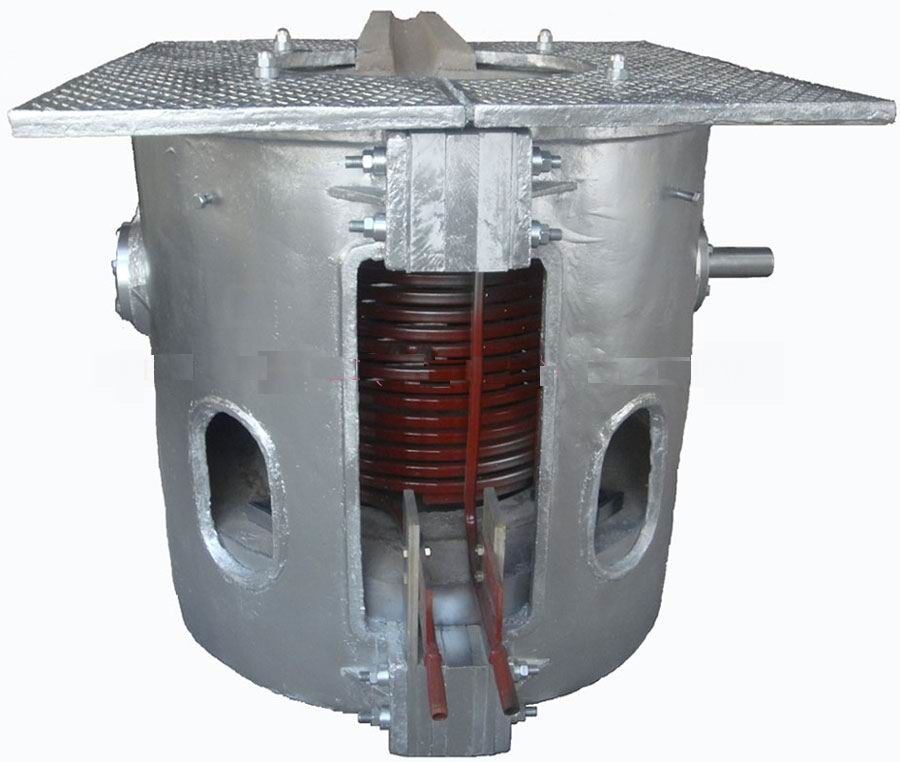 50KW 50KG Induction Aluminum Melting Furnace Electric For Copper Cans High Performance