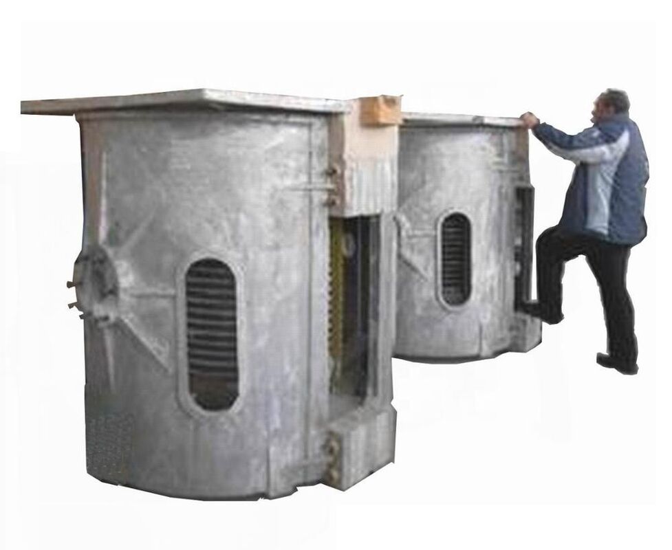 Scrap Induction Aluminum Melting Furnace For Metal Steel Copper 1000HZ Frequency